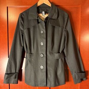 Apostrophe Women’s Black Trench Coat Size 14